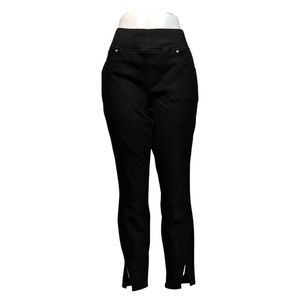 Belle by Kim Gravel Women's Jeans Sz 14 Flexibelle Diagonal Seam Black A455539